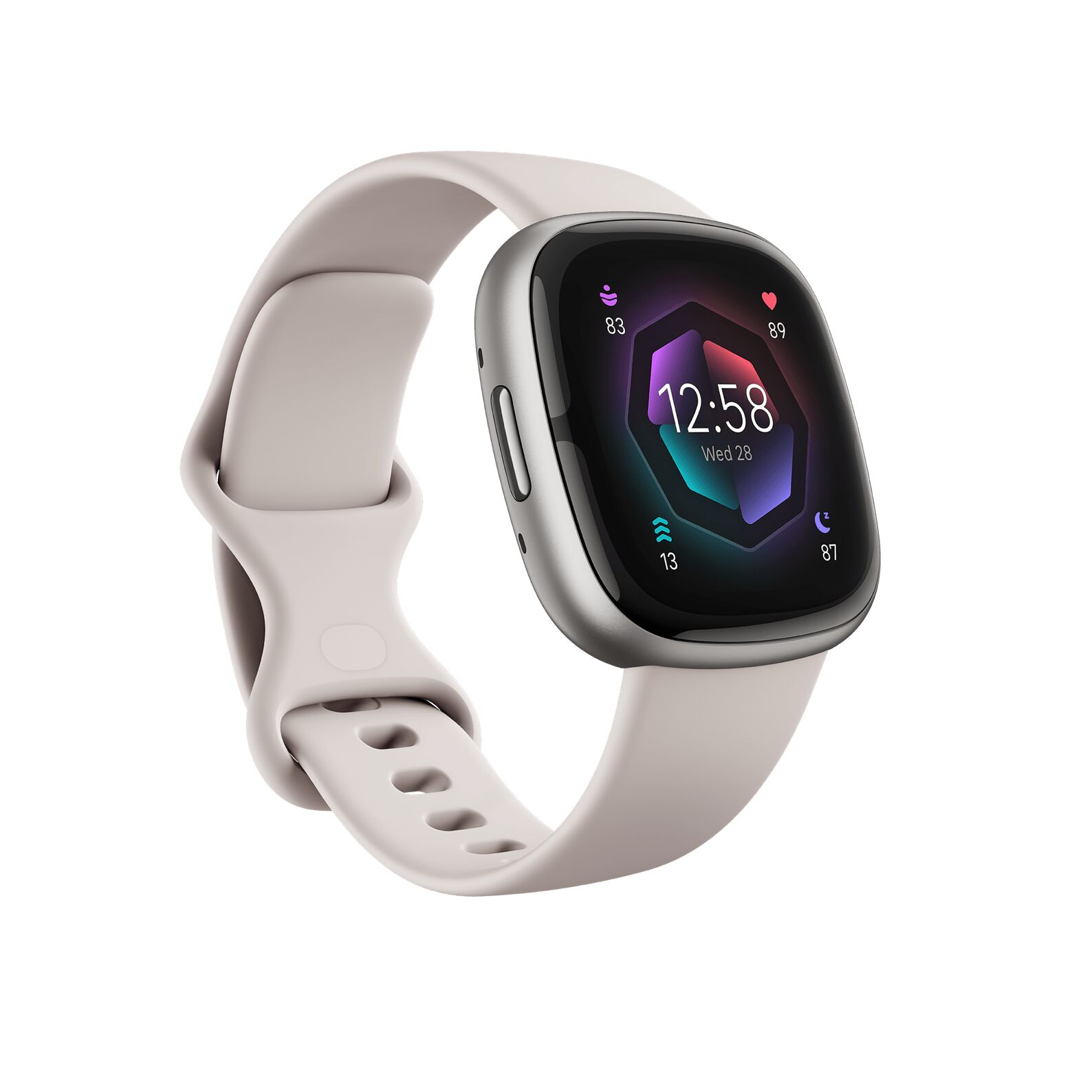 Fitbit Sense 2 Smartwatch - Platină/Alb