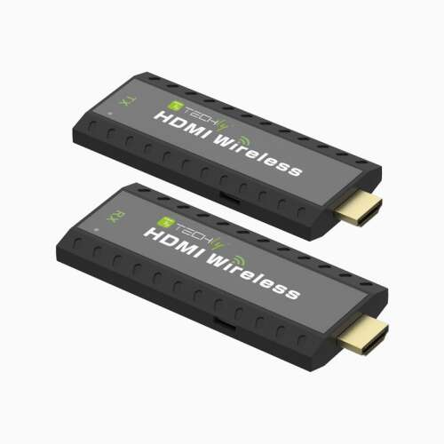 Extender HDMI wireless Techly, 50m, 1080p, Transmițător și receptor