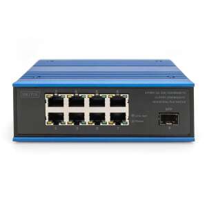 DIGITUS Switch Ind. 8-Port Gigabit 30W PoE+1SFP Unmanag.blau 72252034 - Digitus