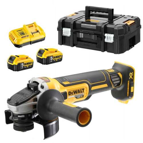 DeWalt DCG405P2 18V XR Cordless Angle Grinder with 2 x 5.0Ah Batteries and Case