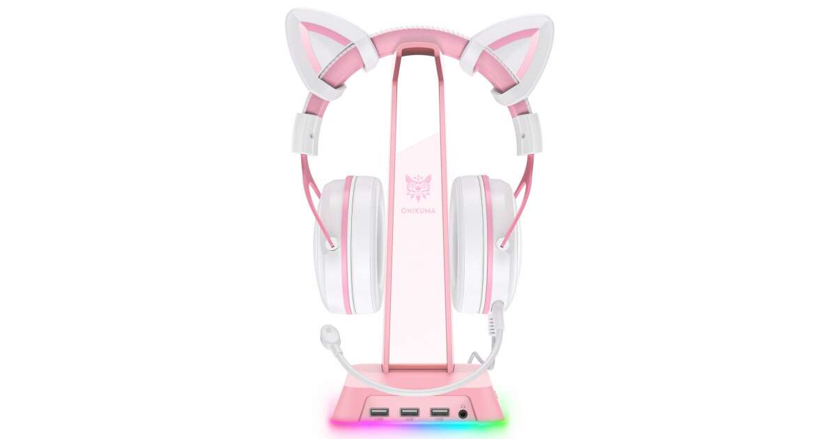 Onikuma ST2 RGB Headphone Stand Pepita