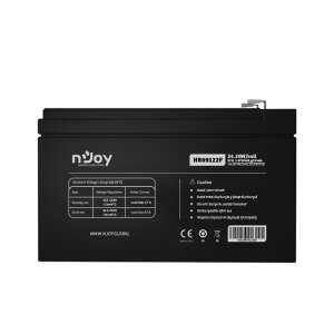 Njoy HR09122F 12V 9Ah UPS battery, back view - NJoy