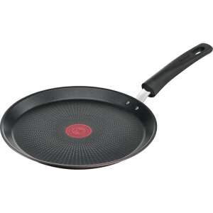 Tefal Eco Respect 25 cm-es palacsintasütő, fekete színű, piros Thermo-Spottal, tapadásmentes titán bevonattal, ferde nézet - Tefal Serpenyő