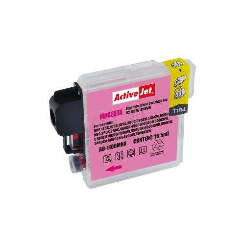 ActiveJet Magenta Tintapatron - Brother LC1100M/LC980M - 19,5ml