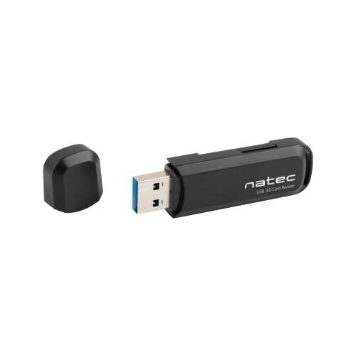 Natec Scarab 2 USB 3.0 Kartenleser, schwarz, mit Kappe
