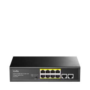 Cudy FS1010PG 8-Port 10/100/1000Mbps PoE Switch mit 2 Gigabit Uplink Ports, Vorderansicht - Cudy