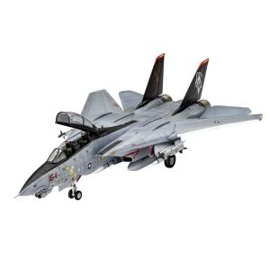 Zusammengebautes Revell F-14D Super Tomcat Modell im Maßstab 1:72 auf weißem Hintergrund - Revell