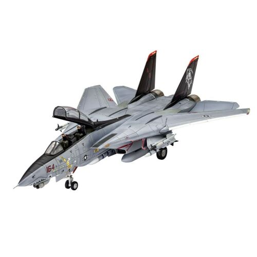 Összeszerelt Revell F-14D Super Tomcat 1:72 méretarányú modell fehér háttérrel