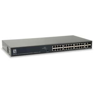 LevelOne GEP-2651 Smart Gigabit PoE Switch elülső nézet - LevelOne