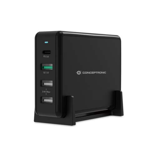 CONCEPTRONIC Ladegerät 4Port 3xUSB-A/1xC Desk    65WPD3.0 sw 73076383