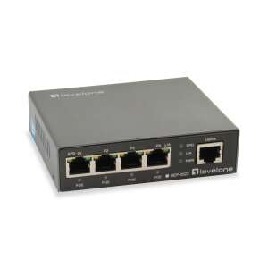LevelOne GEP-0523 Gigabit Switch, 4 porttal ellátott PoE switch Gigabit Ethernet portokkal - LevelOne
