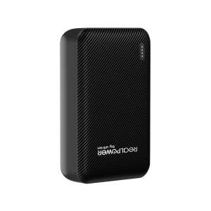 RealPower PB-10000 SE 10000mAh Power Bank, Czarny, widok z boku - Zewnętrzna bateria i powerbank