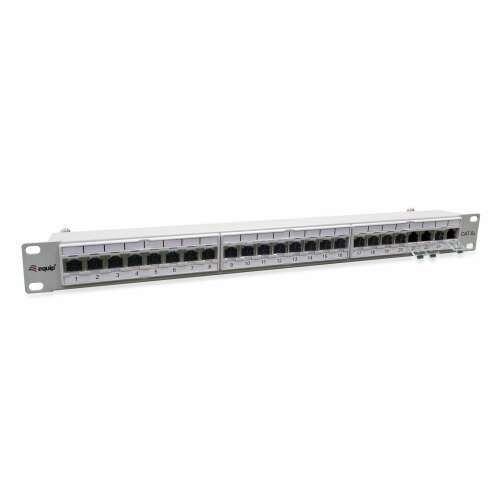 Equip 326524 24 port Cat.6A shielded patch panel, 19 inch, light gray