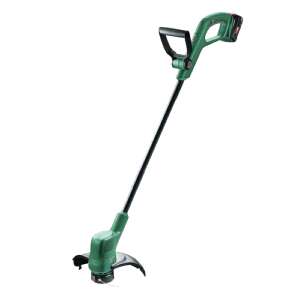 Bosch EasyGrassCut 18V-26 Akku-Rasentrimmer, grün und schwarz, schräge Ansicht - Garten