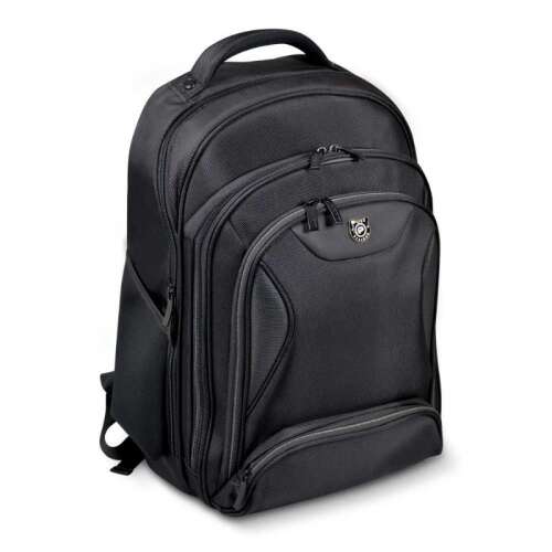 Port Manhattan 13-14 inch laptop backpack, black, with multiple pockets and compartments