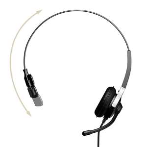 Slúchadlá Gequdio WA9006, čierne, nastaviteľný mikrofón, pohodlné nosenie - Nonbrand Slúchadlá