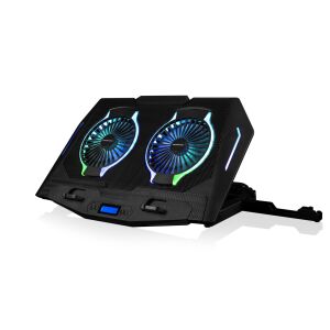 Modecom MC-CF21 RGB laptop hűtő állítható állvánnyal és RGB világítással - Modecom