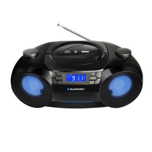 Blaupunkt BB31LED Boombox z odtwarzaczem CD, gniazdami USB i SD, Bluetooth, radiem FM, Czarny - Radio