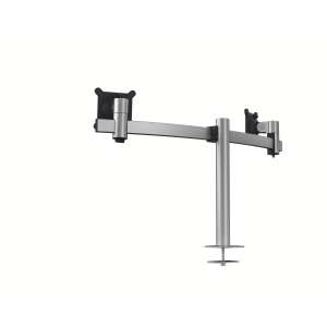 Durable 508623 PRO dupla monitor asztali tartó, ezüst, 21-27 hüvelykes képernyőkhöz - Durable