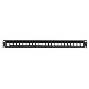 Lanberg PPKS-1024-B 19 inch empty patch panel with 24 ports, black - Computers and Accessory