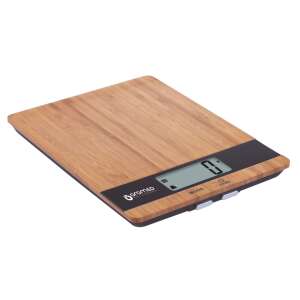 Oromed digital kitchen scale with bamboo surface and black display - Kitchen Scale