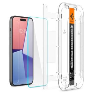 Spigen Glas.tR EZ Fit HD Displayschutzfolie für iPhone 15 Plus mit Installationskit - Spigen Schutzfolien für Handys