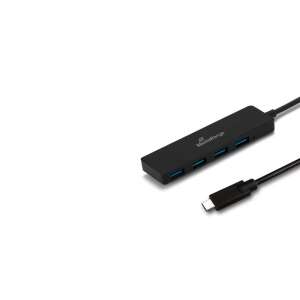 MediaRange MRCS508 USB Type-C 3.0 HUB 4 porttal, fekete - MediaRange