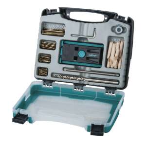 WOLFCRAFT Undercover Jig készlet tokban, fúrófejjel, mélységütközővel, csavarokkal és fa dugókkal - Wolfcraft