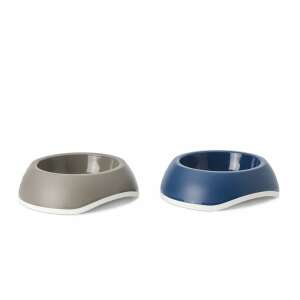 SAVIC Delice 0.2l háziállat tál, szürke és kék, csúszásgátló, kutyák és macskák számára - Savic