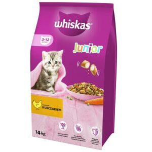 Whiskas Junior Csirkés-Tejes Száraz Cicatáp - 14 kg