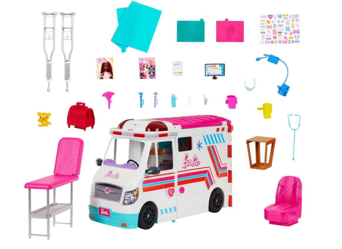 Barbie 2in1 Mentőautó és klinika