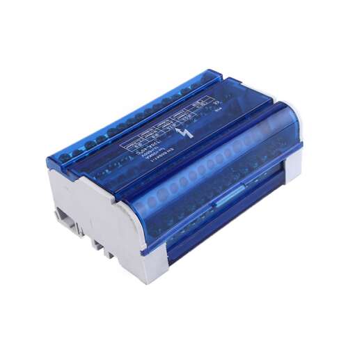 Moduláris elosztó blokk 4-15, 4 db elosztósín, DIN35, 500V/125A, 135x85x50 mm - Sorkapocs