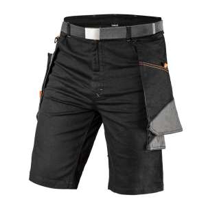 NEO Tools HD Slim work shorts with belt, size S, black - Neo
