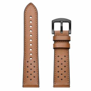 Tech-Protect Brown Leather 20mm Watch Band for Samsung Galaxy Watch 4 - Tech-Protect Smart watch strap