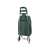 Back view of a green folding shopping trolley with wheels, VG-01745_Z