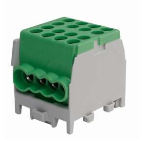 HLAK 25 1/6 M2 zöld sorkapocs, 25mm2 bemenet, 6x16mm2 kimenet, csavaros csatlakozás - Sorkapocs