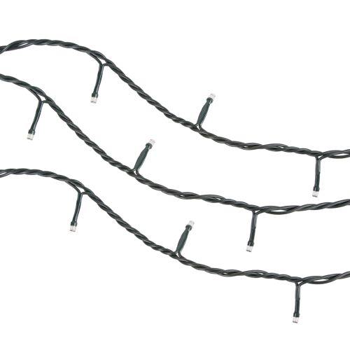 LED Rebel 10m Zimne Białe Lampki Choinkowe na Białym Tle