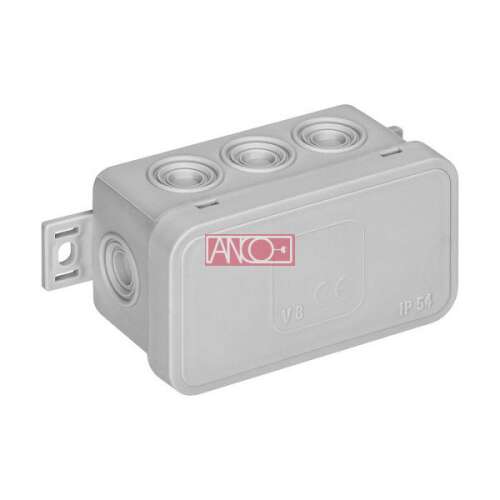 Szürke IP54 kötődoboz, 80x45x41mm - Anco