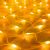 Close-up of warm white LED net lights