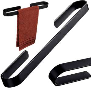 VG-24249 - Wall-mounted metal bathroom towel holder, black