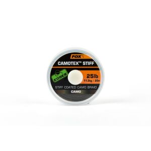 FOX Camotex Stiff Fonott Előkezsinór - 35lb - 20m 131778641 - Fonott előkezsinór