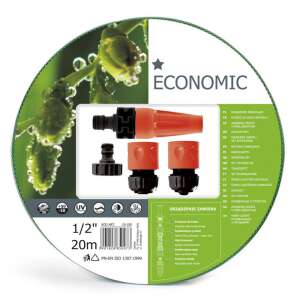 CellFast ECONOMIC 20m garden hose with 1/2 inch diameter, includes 4 nozzles - Cellfast hoses