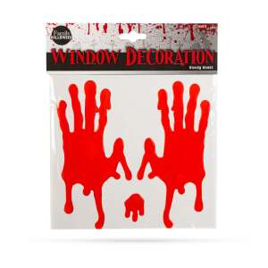 Bloody handprint window decals, Halloween decorations for windows, spooky window clings - Halloween decoration