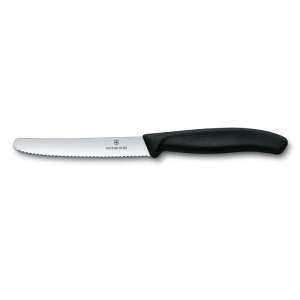 Victorinox Univerzális Asztali Kés - Fogazott Penge - 11 cm - Fekete 73137531