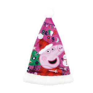 Peppa malac Mikulás sapka, karácsonyi ünnepi fejfedő - Mikulás jelmez