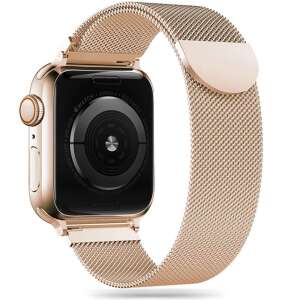 Apple Watch 42/44 mm magnetic gold metal strap, compatible with Apple Watch Series 2, 3, 4, 5, 6, SE - Apple Smart watch strap