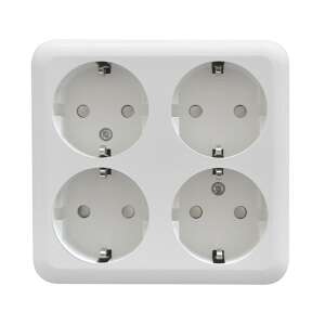 Austin 4-es Földelt Dugalj - Falon Kívüli - Fehér