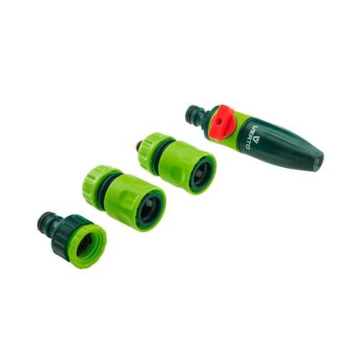 Set de stropit, duza furtun cu accesorii, 4 piese, 1/2", Verto (Verto15G711)