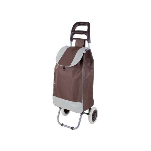 Barna összecsukható bevásárlókocsi kerekekkel, VG-01745_B