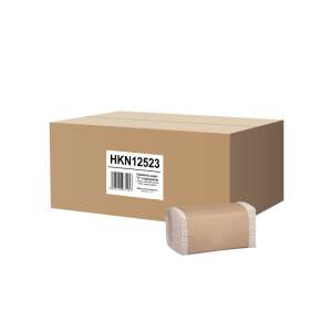 Cutie cu 20 pachete de șervețele de hârtie V-fold, 1 strat, naturale, 25x23cm, reciclate, 250 de foi pe pachet, 5000 de foi în total - Articole pentru curatenie